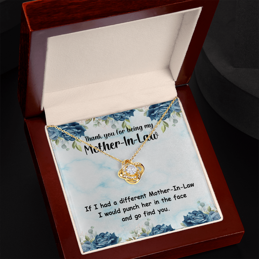 To My Mother-in-Law I Go Find You Infinity Knot Necklace Message Card-Express Your Love Gifts