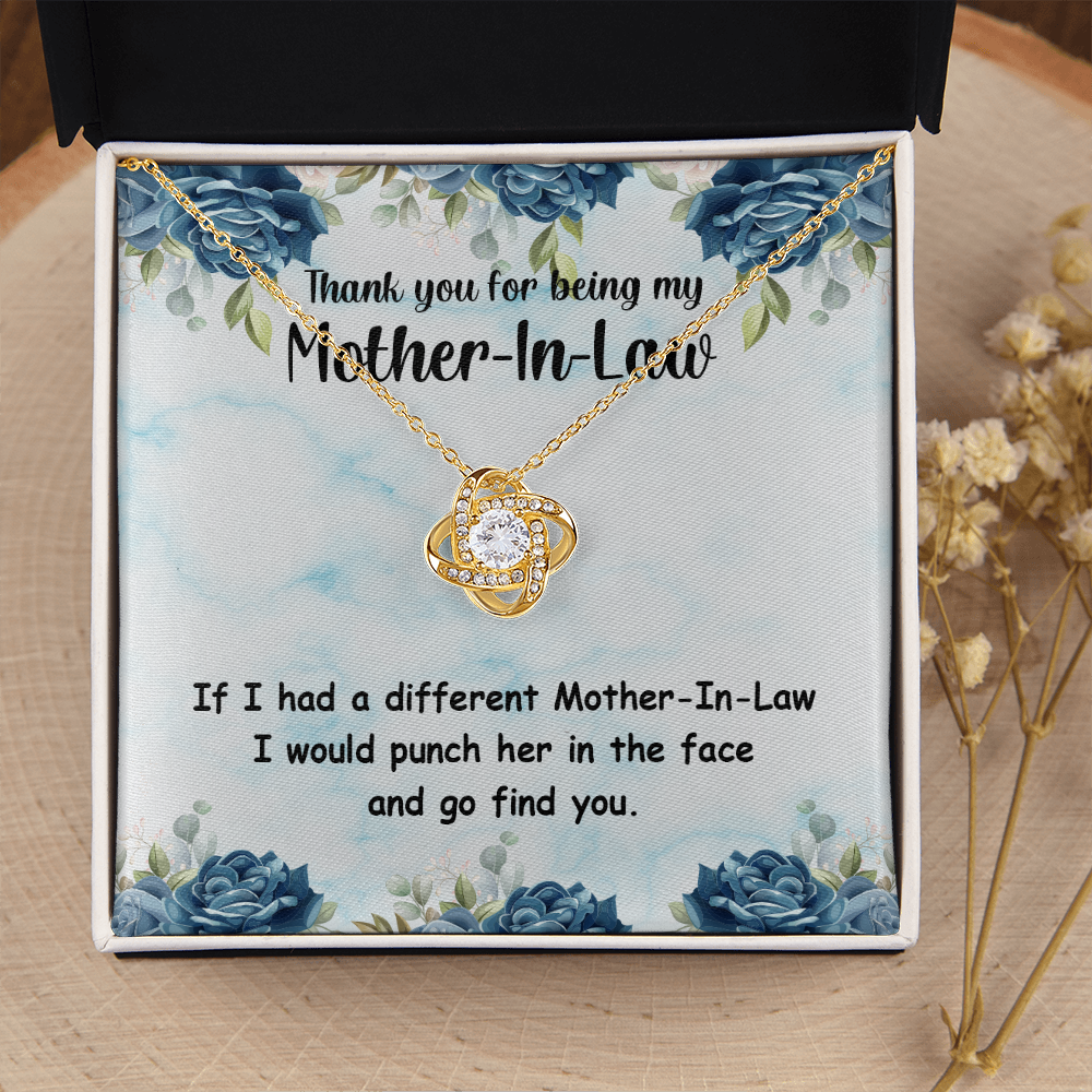 To My Mother-in-Law I Go Find You Infinity Knot Necklace Message Card-Express Your Love Gifts