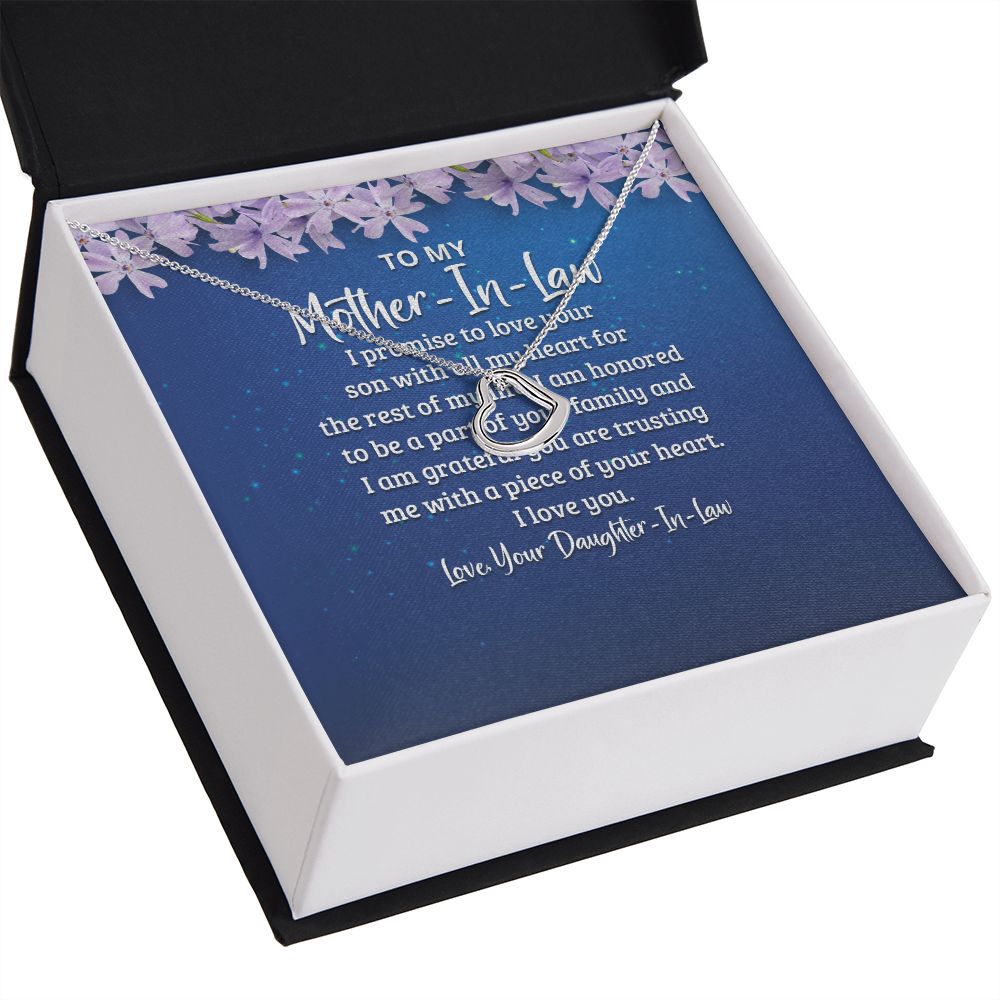 To My Mother-in-Law I Promise to Love Your Son Delicate Heart Necklace-Express Your Love Gifts