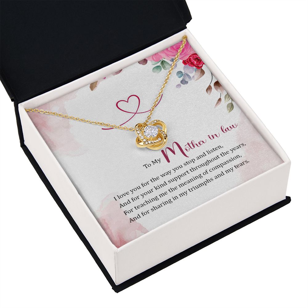 To My Mother-in-Law Infinity Knot Necklace Message Card-Express Your Love Gifts