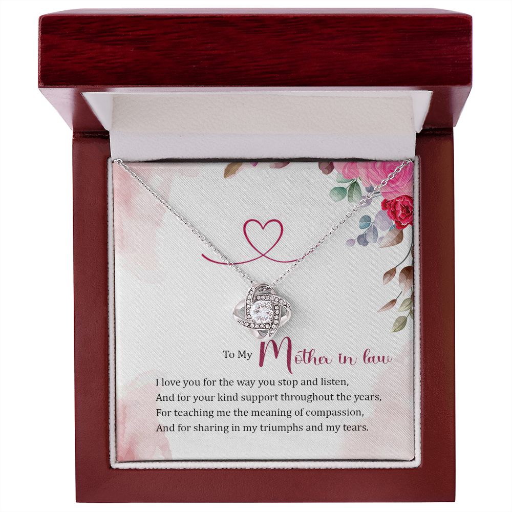 To My Mother-in-Law Infinity Knot Necklace Message Card-Express Your Love Gifts