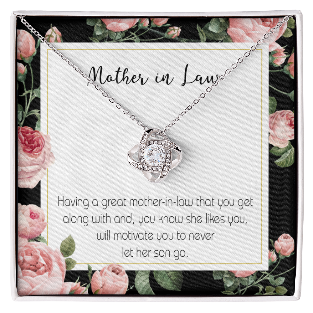 To My Mother-in-Law Mother-in-Law That Motivate Infinity Knot Necklace Message Card-Express Your Love Gifts