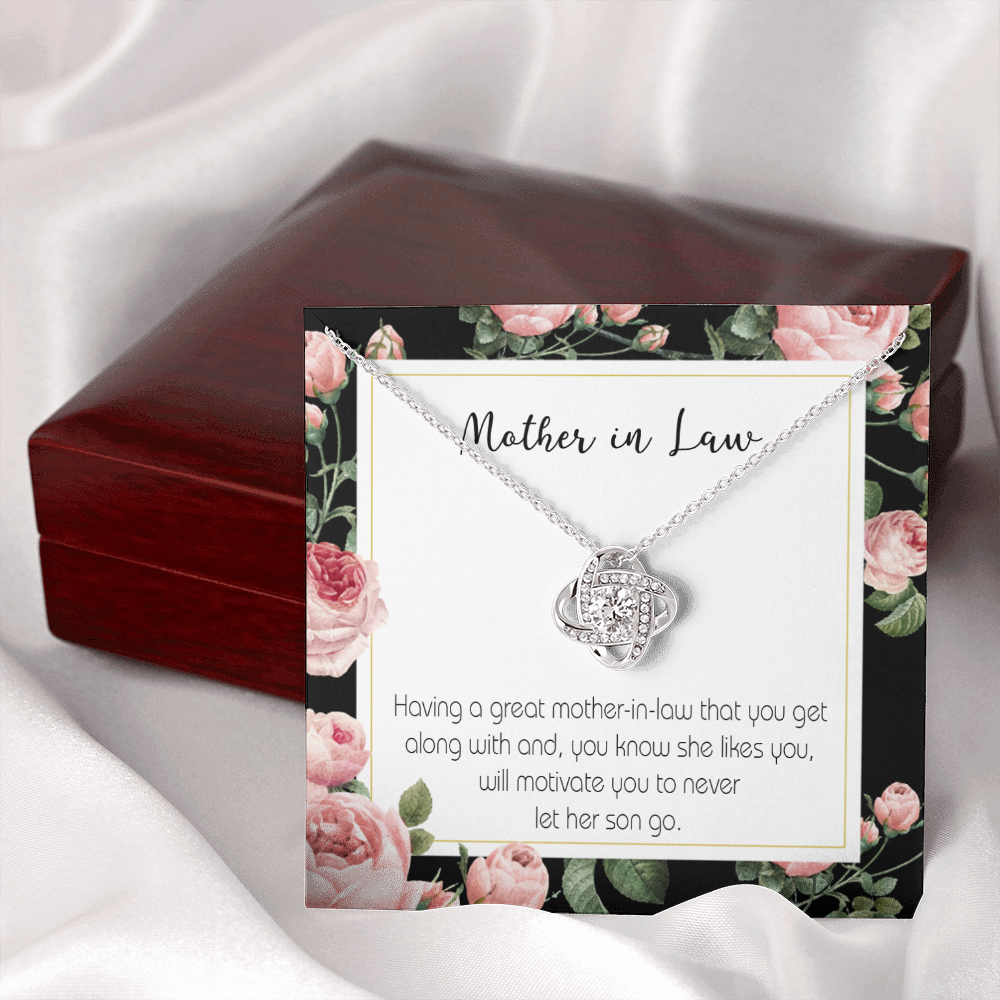 To My Mother-in-Law Mother-in-Law That Motivate Infinity Knot Necklace Message Card-Express Your Love Gifts