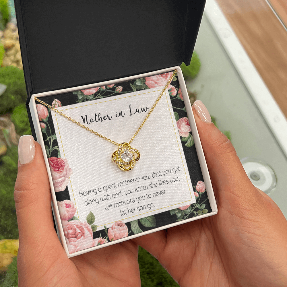 To My Mother-in-Law Mother-in-Law That Motivate Infinity Knot Necklace Message Card-Express Your Love Gifts