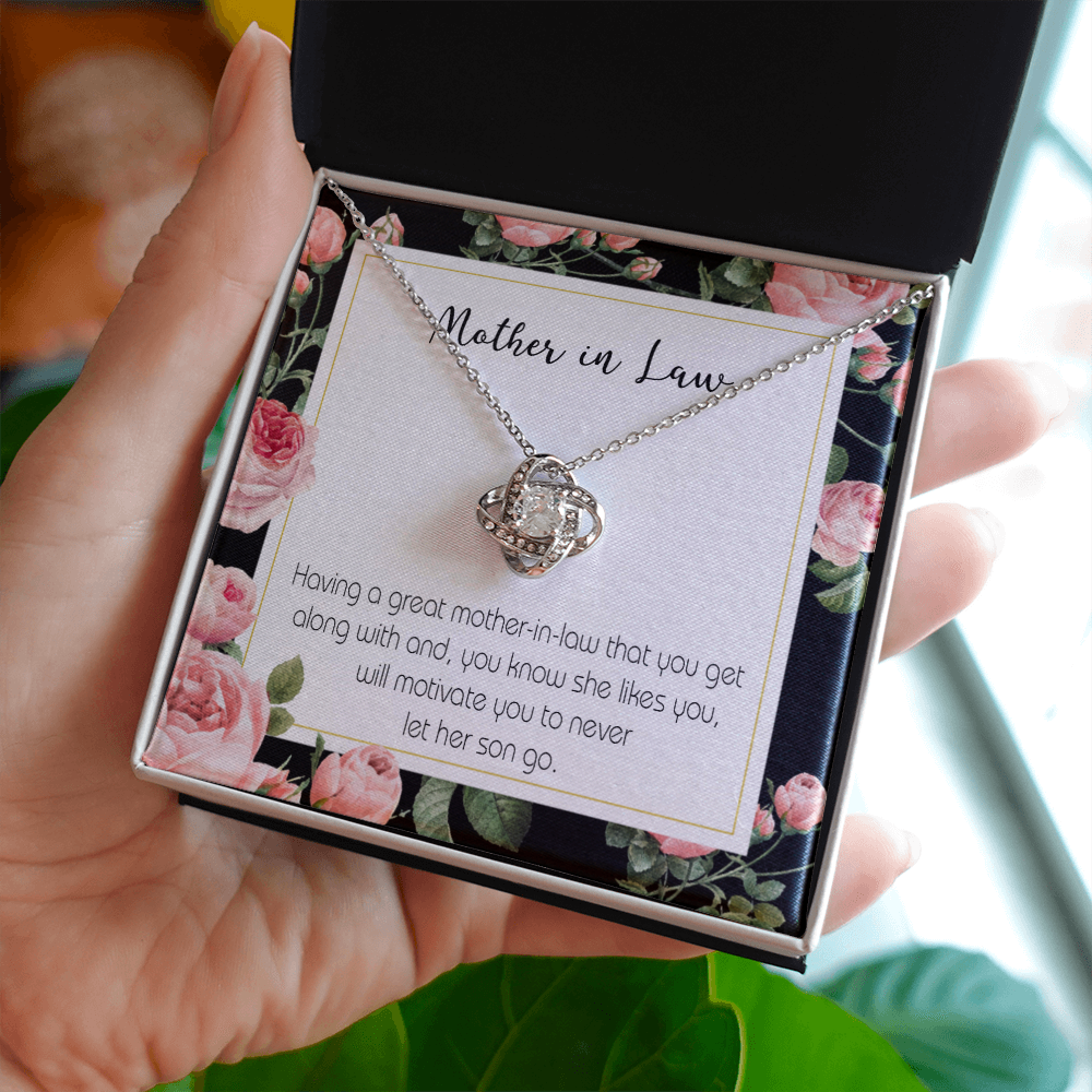 To My Mother-in-Law Mother-in-Law That Motivate Infinity Knot Necklace Message Card-Express Your Love Gifts