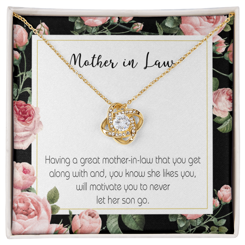 To My Mother-in-Law Mother-in-Law That Motivate Infinity Knot Necklace Message Card-Express Your Love Gifts