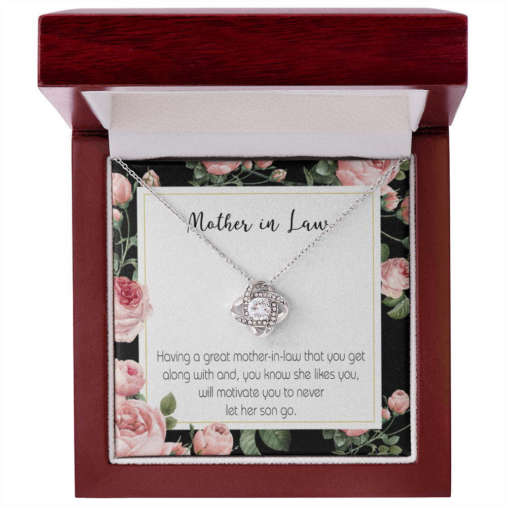 To My Mother-in-Law Mother-in-Law That Motivate Infinity Knot Necklace Message Card-Express Your Love Gifts