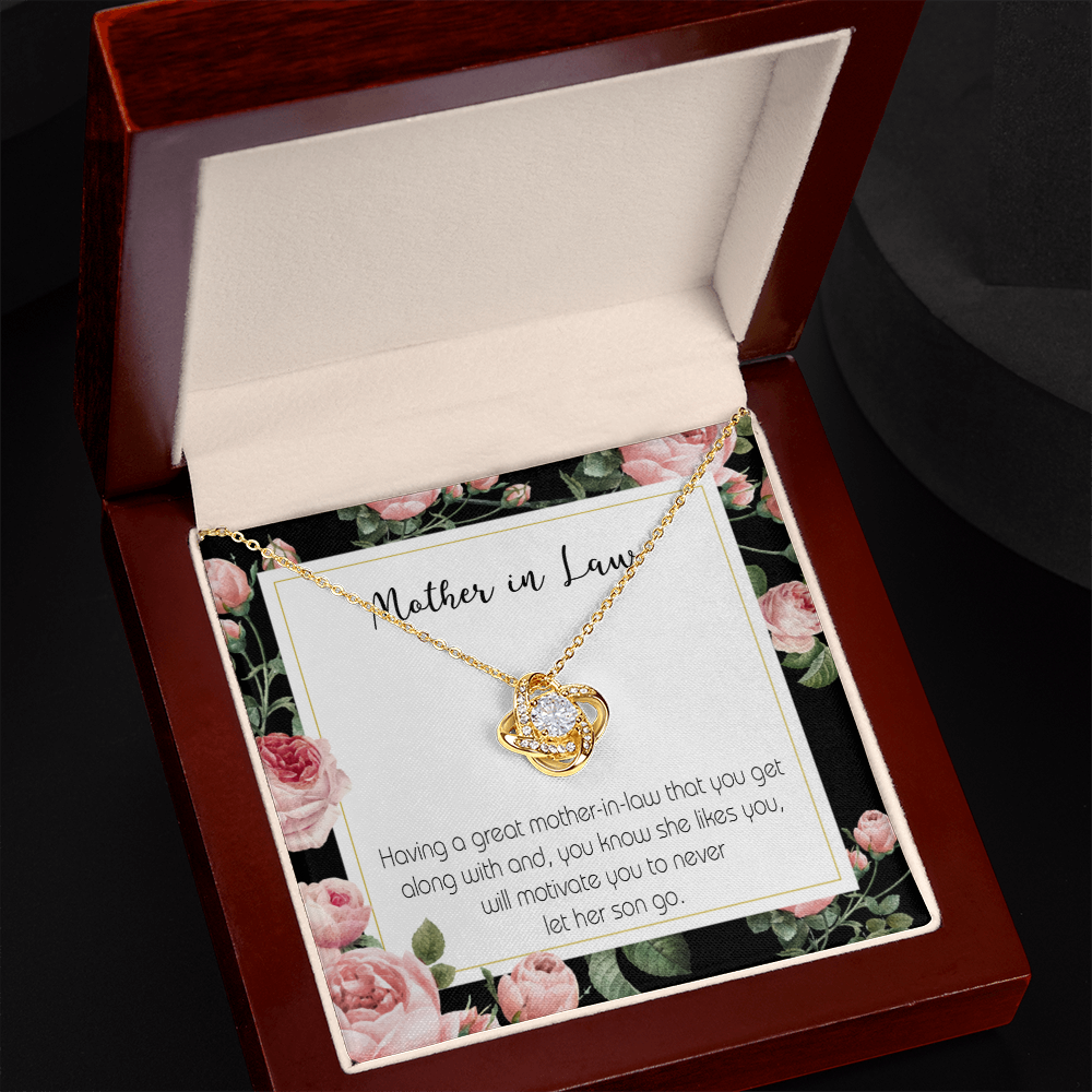 To My Mother-in-Law Mother-in-Law That Motivate Infinity Knot Necklace Message Card-Express Your Love Gifts