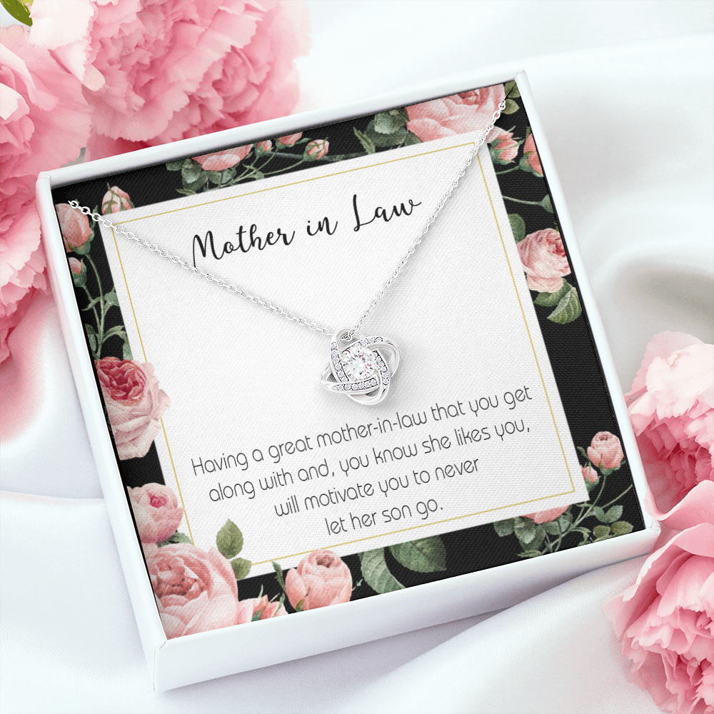 To My Mother-in-Law Mother-in-Law That Motivate Infinity Knot Necklace Message Card-Express Your Love Gifts