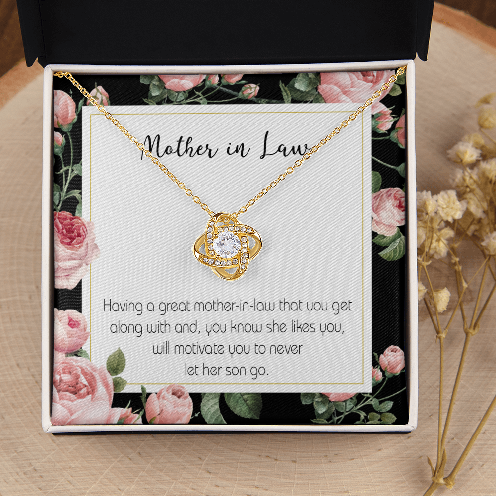 To My Mother-in-Law Mother-in-Law That Motivate Infinity Knot Necklace Message Card-Express Your Love Gifts