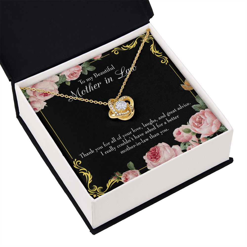 To My Mother-in-Law No Other Better Mother-in-Law Infinity Knot Necklace Message Card-Express Your Love Gifts