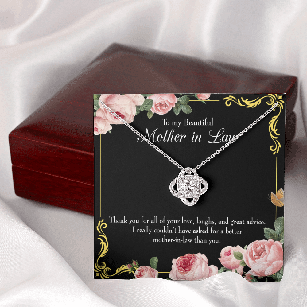 To My Mother-in-Law No Other Better Mother-in-Law Infinity Knot Necklace Message Card-Express Your Love Gifts