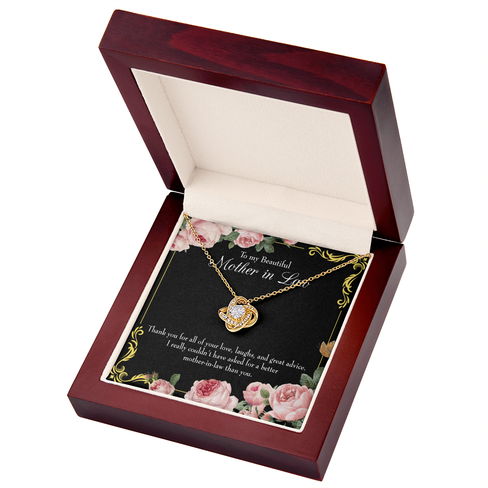 To My Mother-in-Law No Other Better Mother-in-Law Infinity Knot Necklace Message Card-Express Your Love Gifts