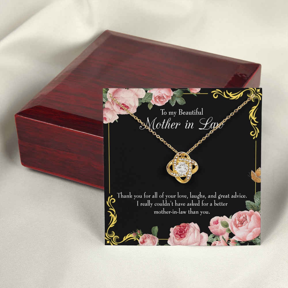 To My Mother-in-Law No Other Better Mother-in-Law Infinity Knot Necklace Message Card-Express Your Love Gifts