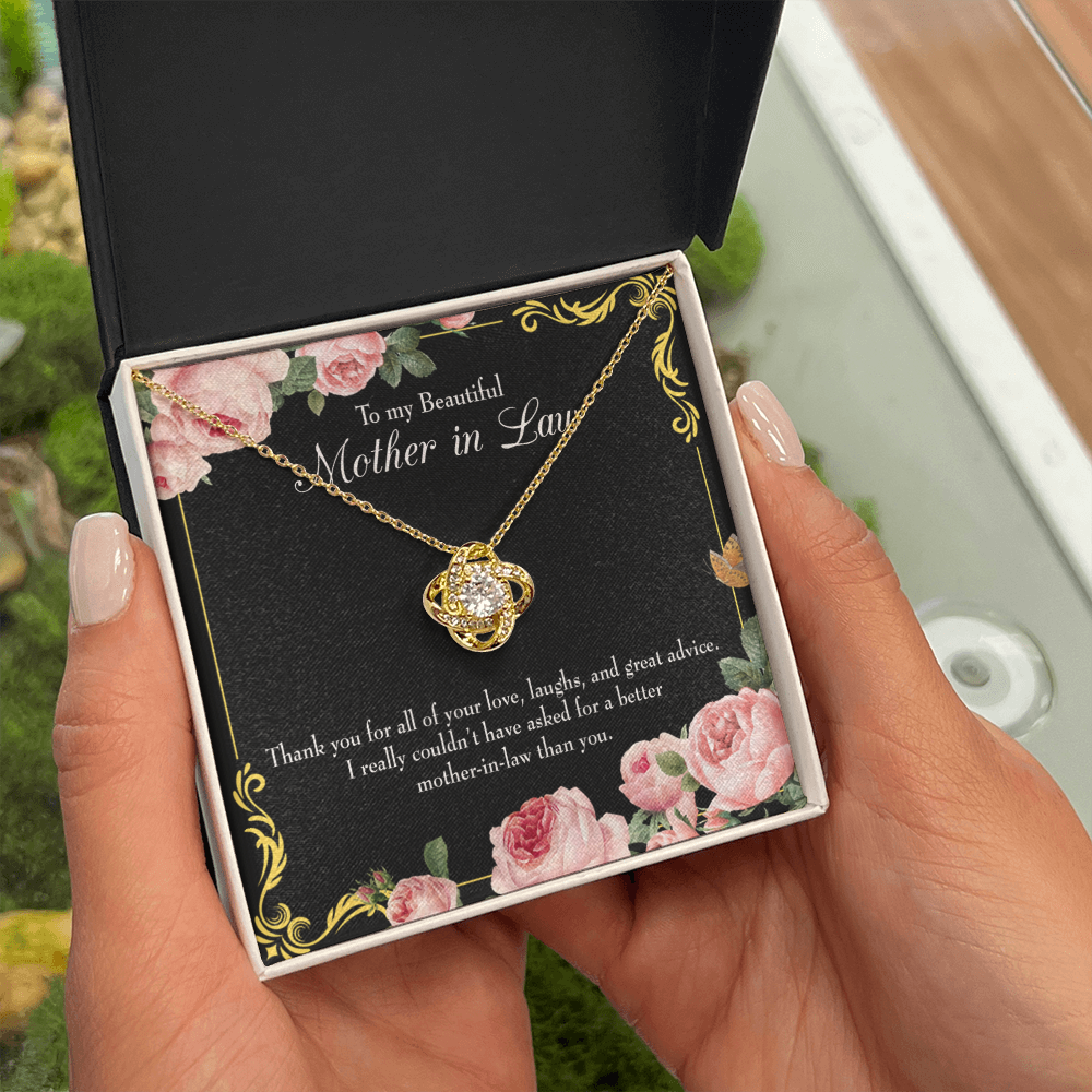 To My Mother-in-Law No Other Better Mother-in-Law Infinity Knot Necklace Message Card-Express Your Love Gifts