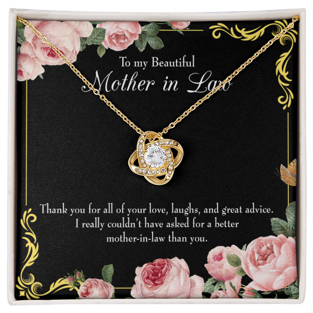 To My Mother-in-Law No Other Better Mother-in-Law Infinity Knot Necklace Message Card-Express Your Love Gifts