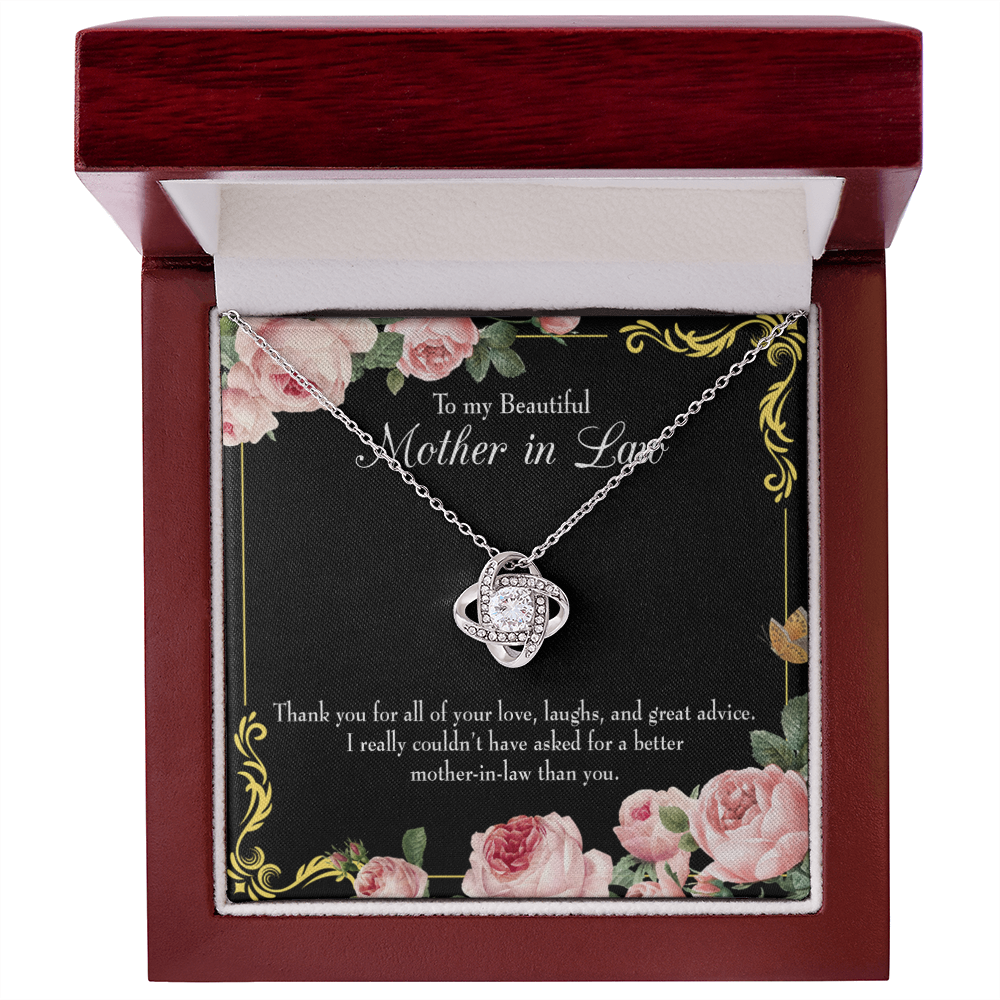 To My Mother-in-Law No Other Better Mother-in-Law Infinity Knot Necklace Message Card-Express Your Love Gifts