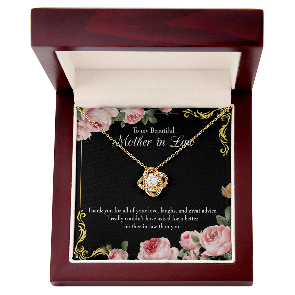 To My Mother-in-Law No Other Better Mother-in-Law Infinity Knot Necklace Message Card-Express Your Love Gifts