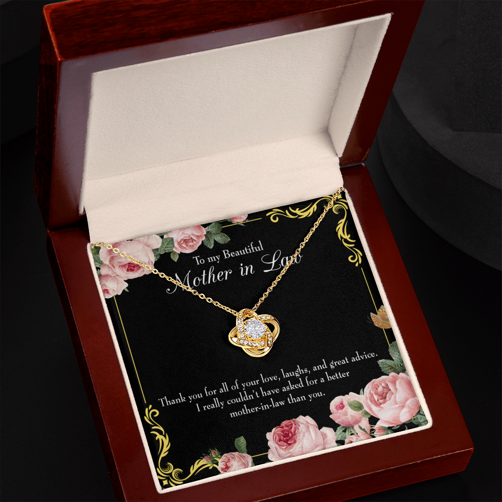 To My Mother-in-Law No Other Better Mother-in-Law Infinity Knot Necklace Message Card-Express Your Love Gifts