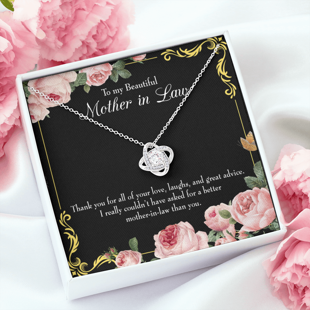 To My Mother-in-Law No Other Better Mother-in-Law Infinity Knot Necklace Message Card-Express Your Love Gifts