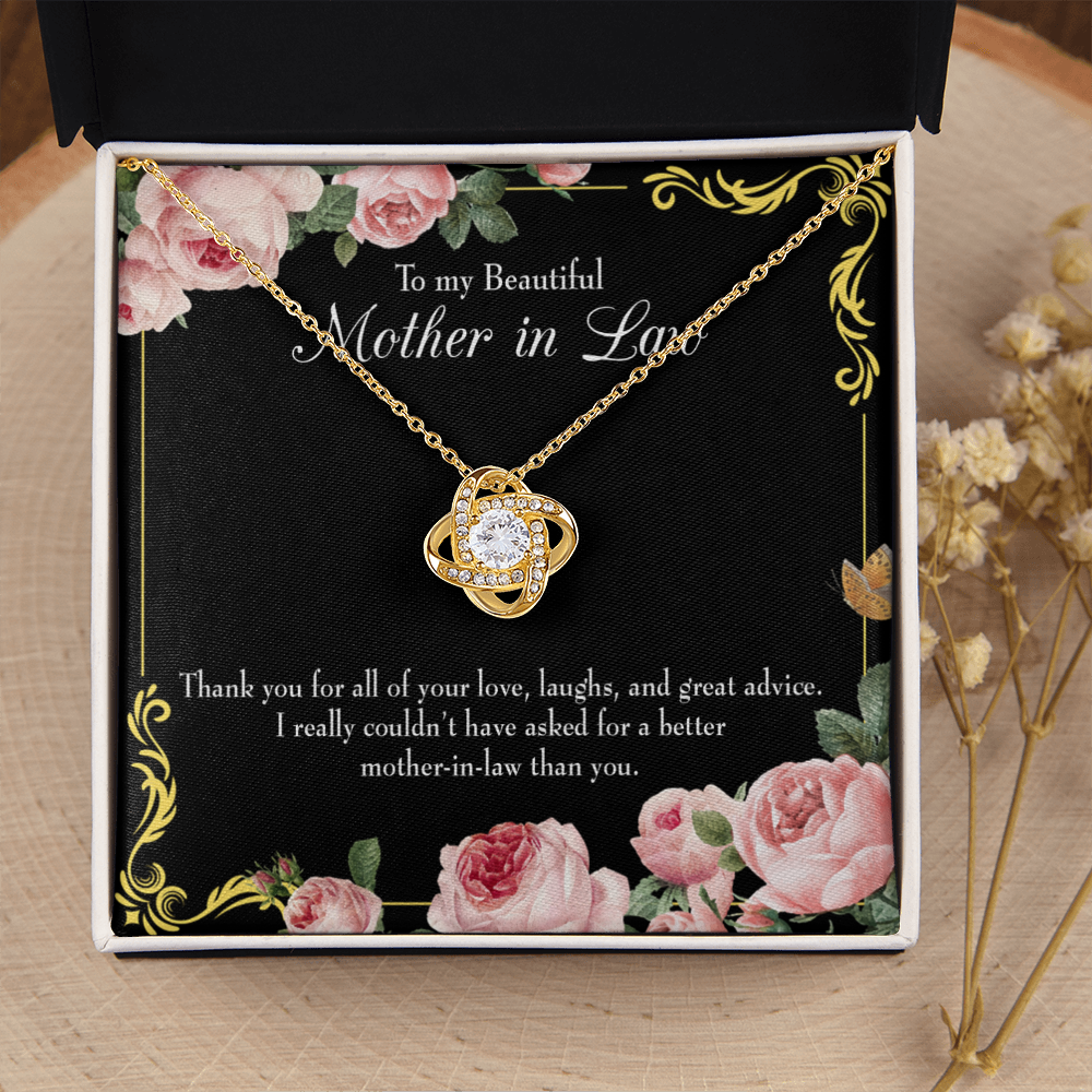 To My Mother-in-Law No Other Better Mother-in-Law Infinity Knot Necklace Message Card-Express Your Love Gifts