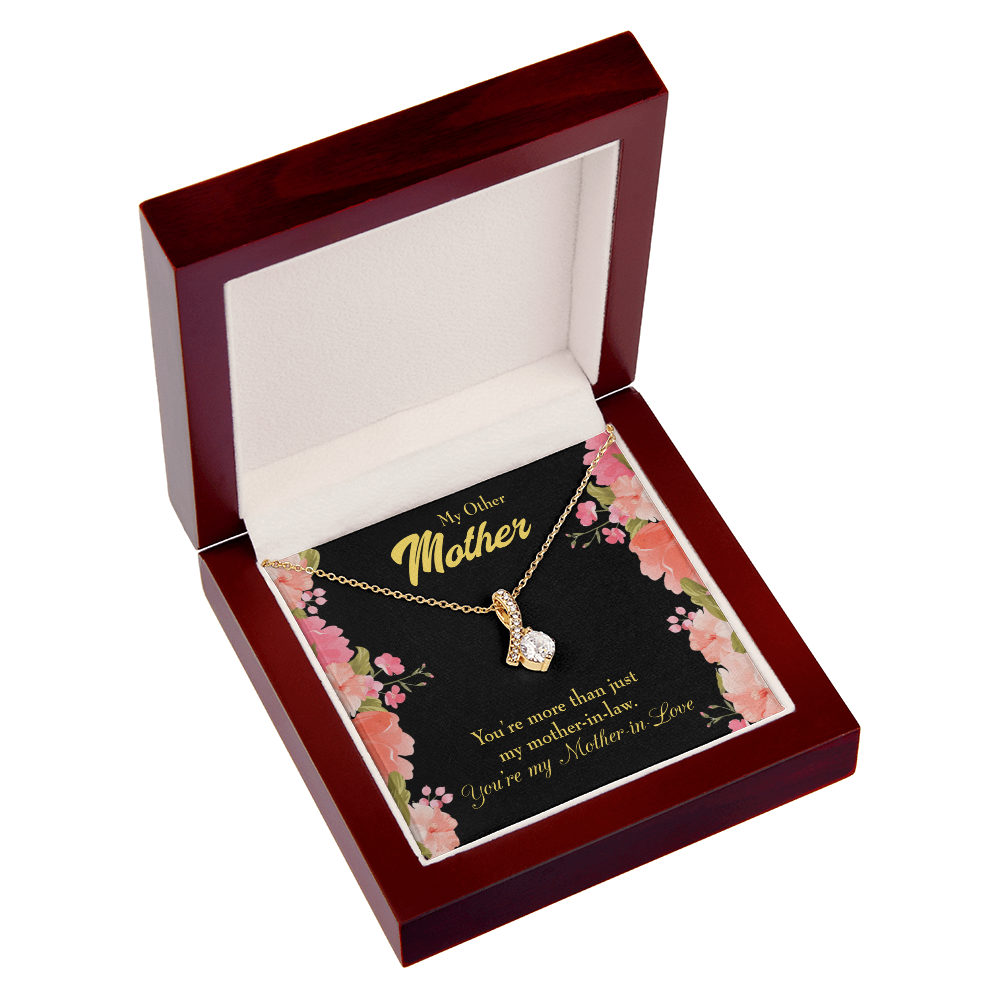 To My Mother-in-Law Not Just Mother-in-Law Alluring Ribbon Necklace Message Card-Express Your Love Gifts