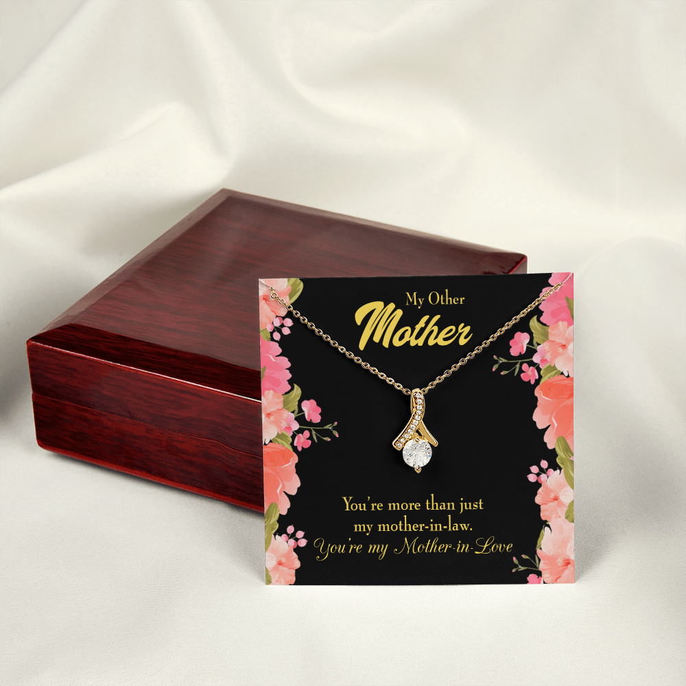 To My Mother-in-Law Not Just Mother-in-Law Alluring Ribbon Necklace Message Card-Express Your Love Gifts