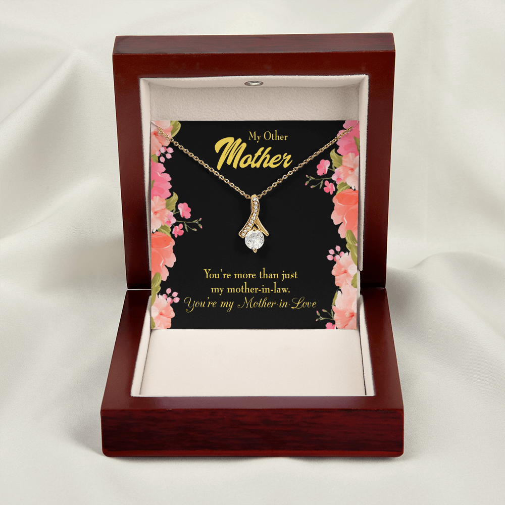 To My Mother-in-Law Not Just Mother-in-Law Alluring Ribbon Necklace Message Card-Express Your Love Gifts