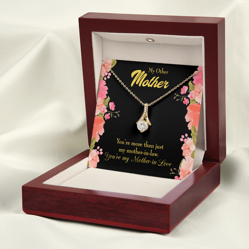 To My Mother-in-Law Not Just Mother-in-Law Alluring Ribbon Necklace Message Card-Express Your Love Gifts