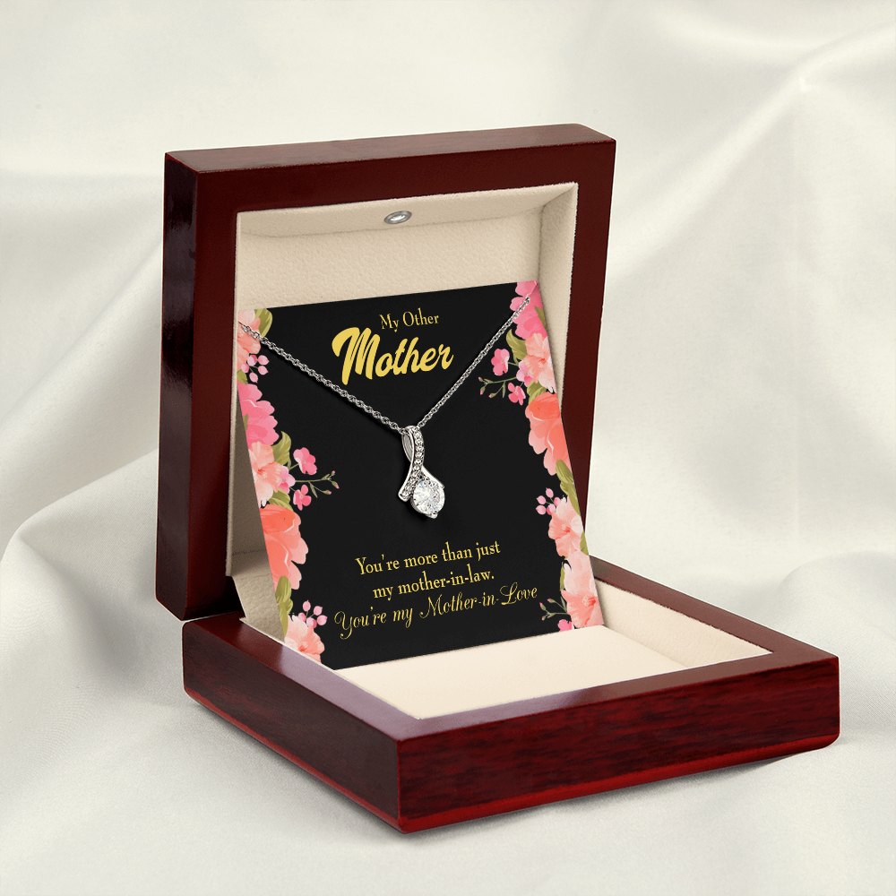 To My Mother-in-Law Not Just Mother-in-Law Alluring Ribbon Necklace Message Card-Express Your Love Gifts