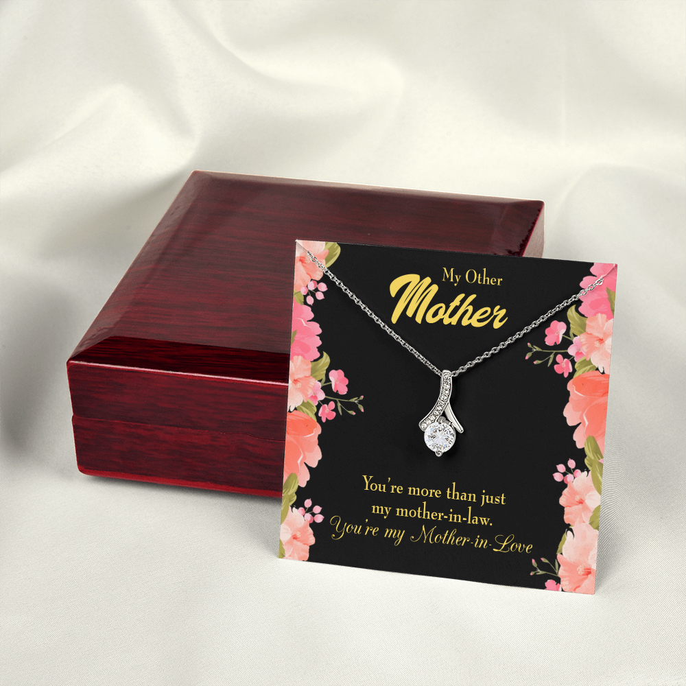 To My Mother-in-Law Not Just Mother-in-Law Alluring Ribbon Necklace Message Card-Express Your Love Gifts