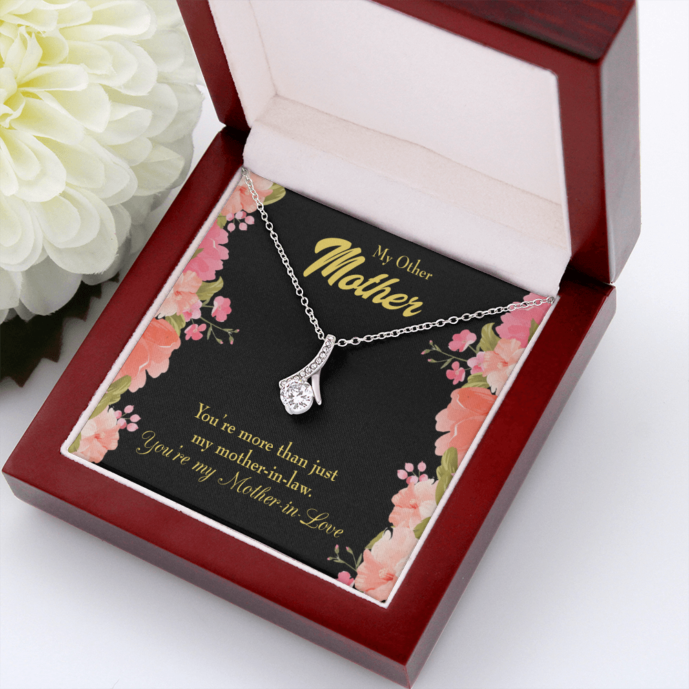 To My Mother-in-Law Not Just Mother-in-Law Alluring Ribbon Necklace Message Card-Express Your Love Gifts