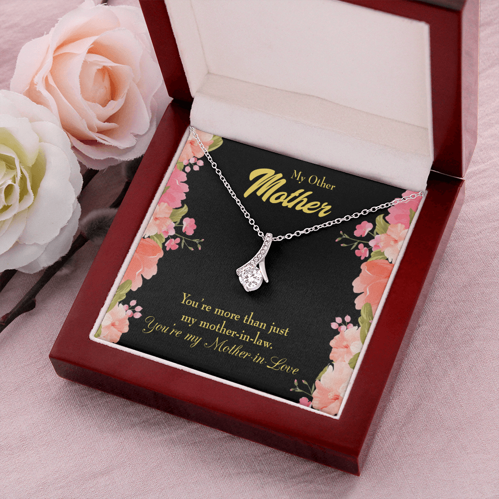 To My Mother-in-Law Not Just Mother-in-Law Alluring Ribbon Necklace Message Card-Express Your Love Gifts