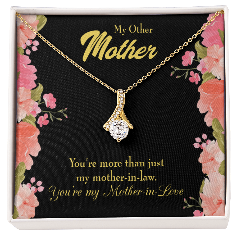 To My Mother-in-Law Not Just Mother-in-Law Alluring Ribbon Necklace Message Card-Express Your Love Gifts