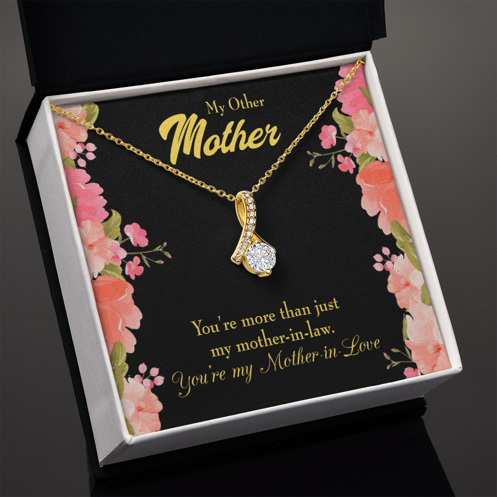 To My Mother-in-Law Not Just Mother-in-Law Alluring Ribbon Necklace Message Card-Express Your Love Gifts