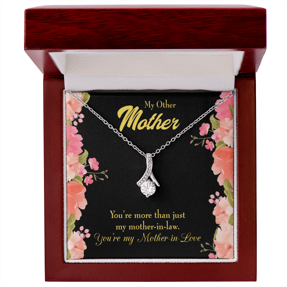 To My Mother-in-Law Not Just Mother-in-Law Alluring Ribbon Necklace Message Card-Express Your Love Gifts