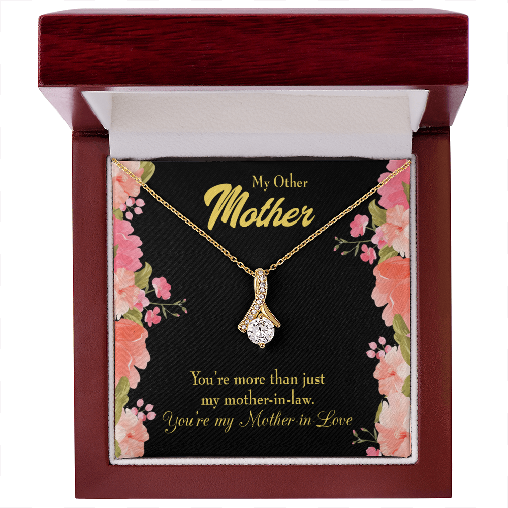 To My Mother-in-Law Not Just Mother-in-Law Alluring Ribbon Necklace Message Card-Express Your Love Gifts