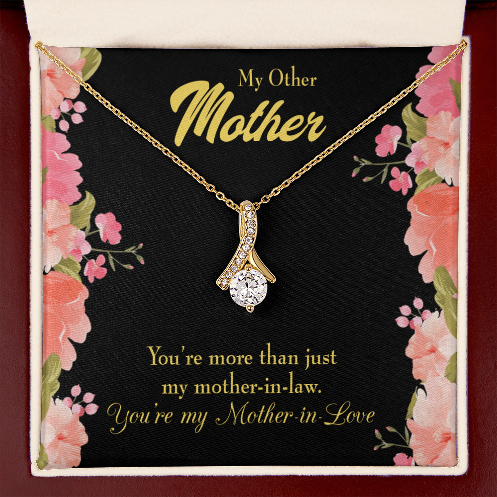 To My Mother-in-Law Not Just Mother-in-Law Alluring Ribbon Necklace Message Card-Express Your Love Gifts