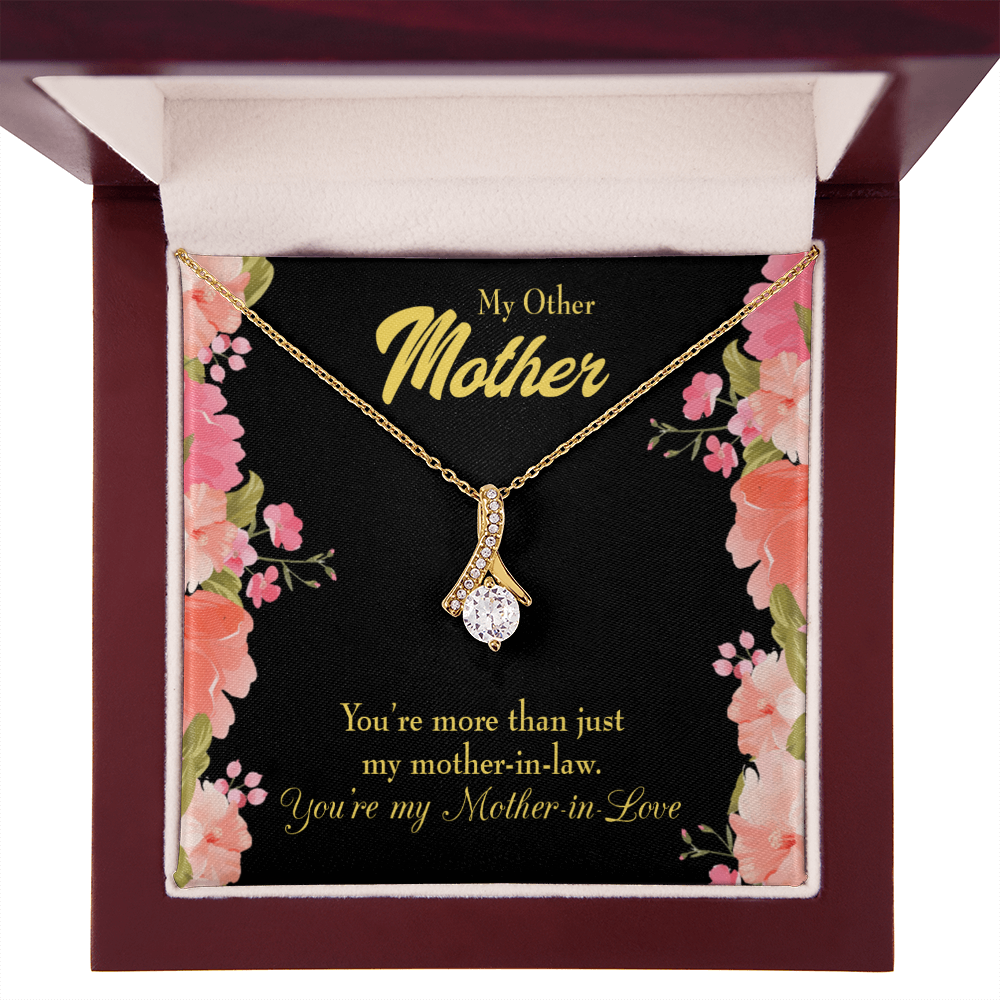 To My Mother-in-Law Not Just Mother-in-Law Alluring Ribbon Necklace Message Card-Express Your Love Gifts