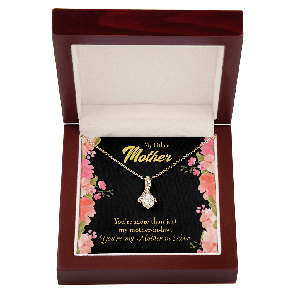 To My Mother-in-Law Not Just Mother-in-Law Alluring Ribbon Necklace Message Card-Express Your Love Gifts