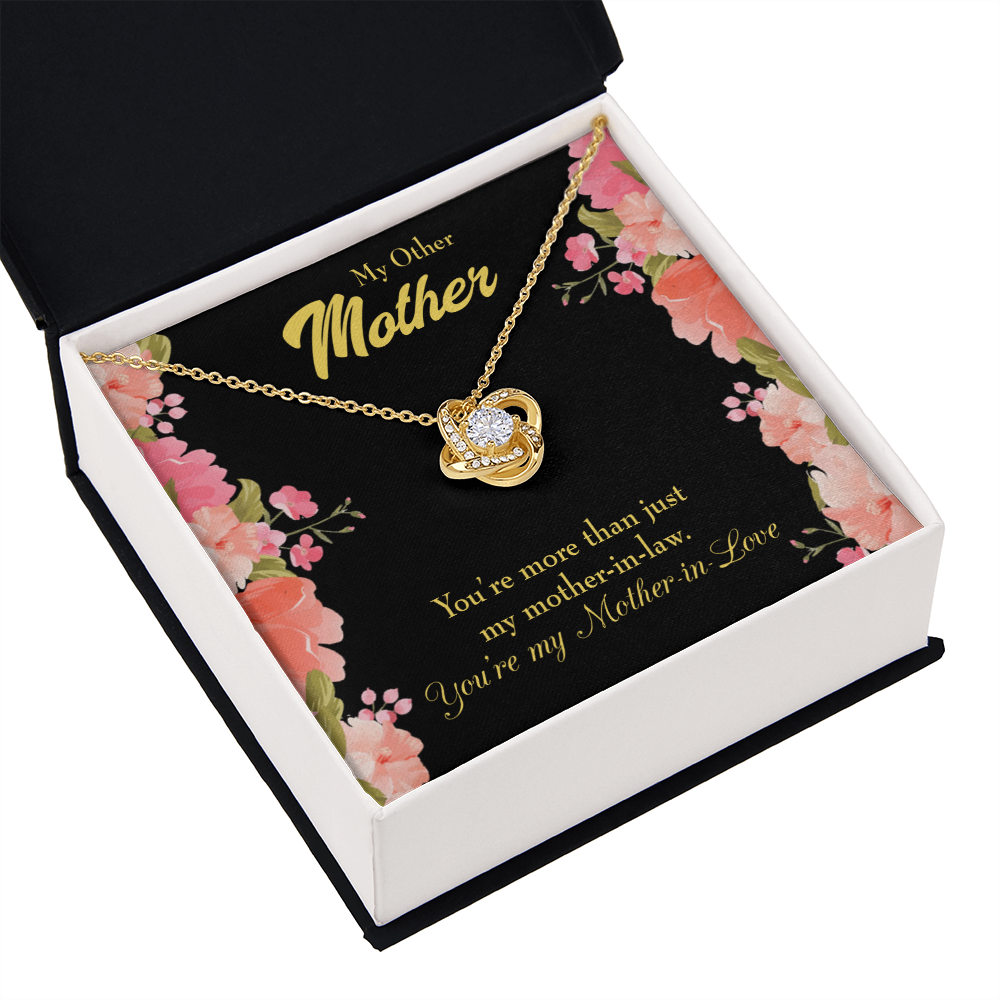 To My Mother-in-Law Not Just Mother-in-Law Infinity Knot Necklace Message Card-Express Your Love Gifts