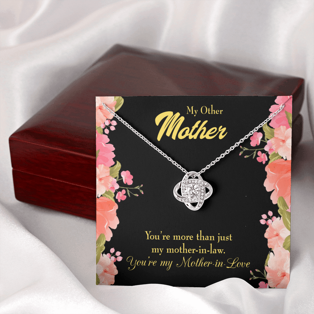 To My Mother-in-Law Not Just Mother-in-Law Infinity Knot Necklace Message Card-Express Your Love Gifts