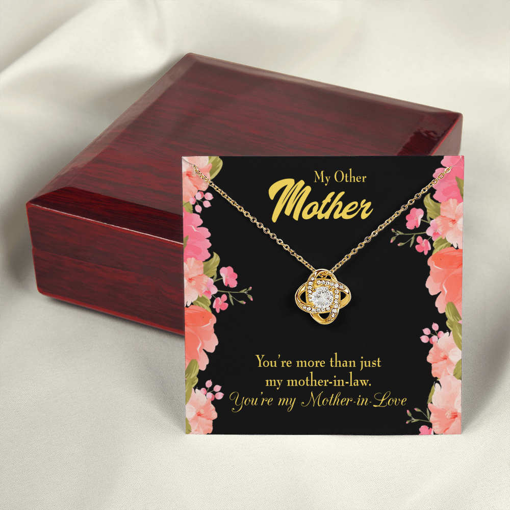 To My Mother-in-Law Not Just Mother-in-Law Infinity Knot Necklace Message Card-Express Your Love Gifts