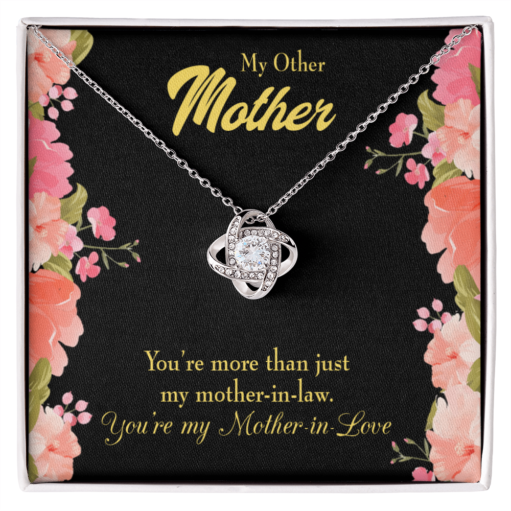 To My Mother-in-Law Not Just Mother-in-Law Infinity Knot Necklace Message Card-Express Your Love Gifts