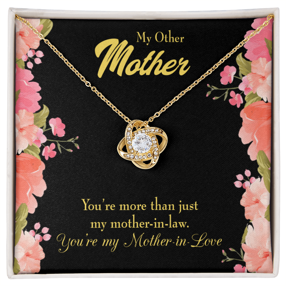 To My Mother-in-Law Not Just Mother-in-Law Infinity Knot Necklace Message Card-Express Your Love Gifts