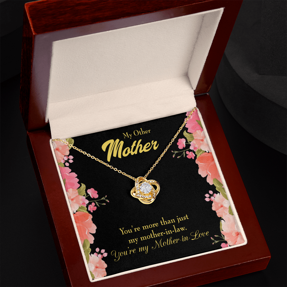 To My Mother-in-Law Not Just Mother-in-Law Infinity Knot Necklace Message Card-Express Your Love Gifts