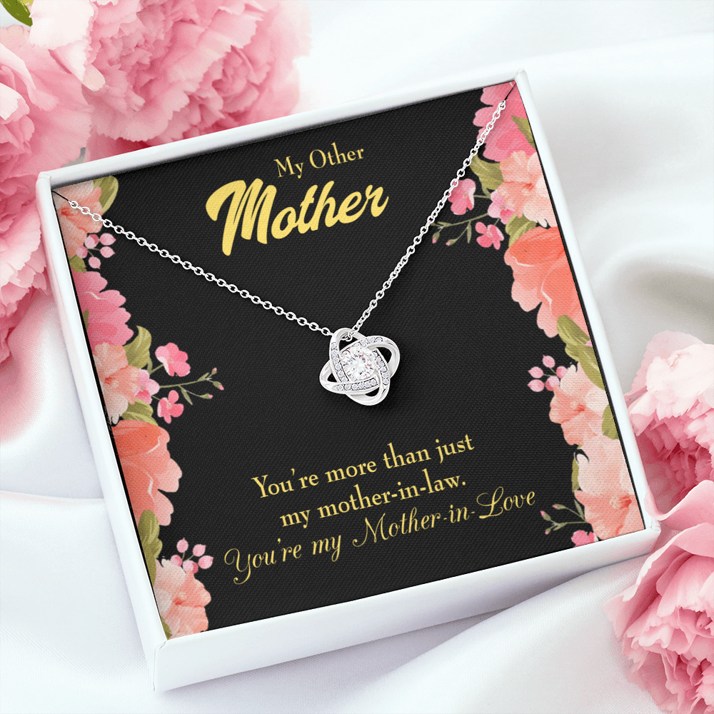 To My Mother-in-Law Not Just Mother-in-Law Infinity Knot Necklace Message Card-Express Your Love Gifts