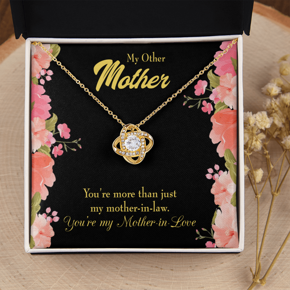 To My Mother-in-Law Not Just Mother-in-Law Infinity Knot Necklace Message Card-Express Your Love Gifts