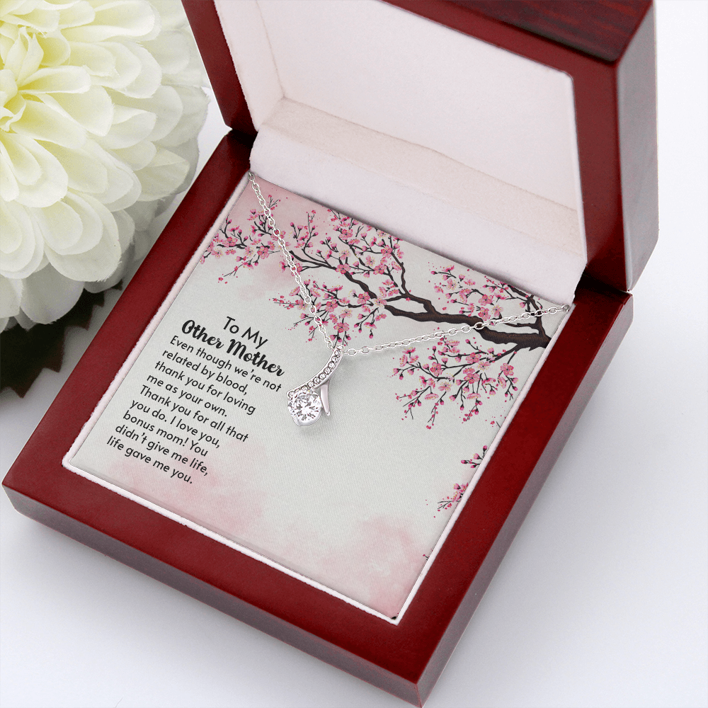 To My Mother-in-Law Other Mother Alluring Ribbon Necklace Message Card-Express Your Love Gifts