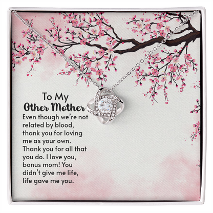 To My Mother-in-Law Other Mother Infinity Knot Necklace Message Card-Express Your Love Gifts